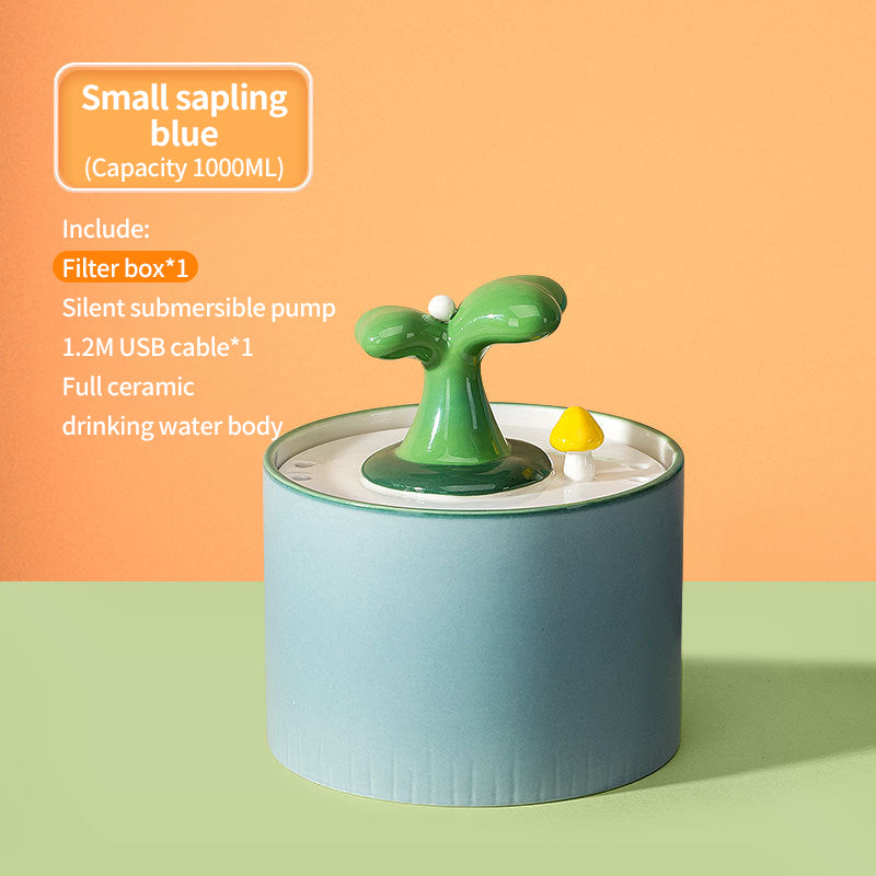PetTime automatic electric ceramic water dispenser for pets, featuring a sleek design and easy-to-use water dispensing function