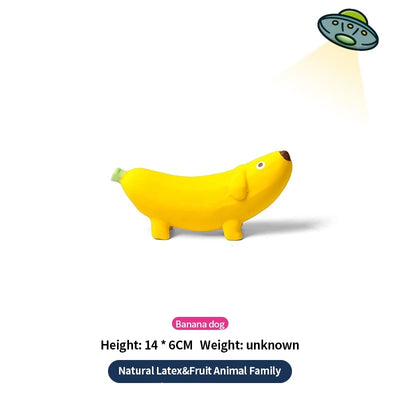 PetTime Qmonster Banana Pet Toy, soft and colorful chew toy for dogs, featuring a fun banana shape and durable material.