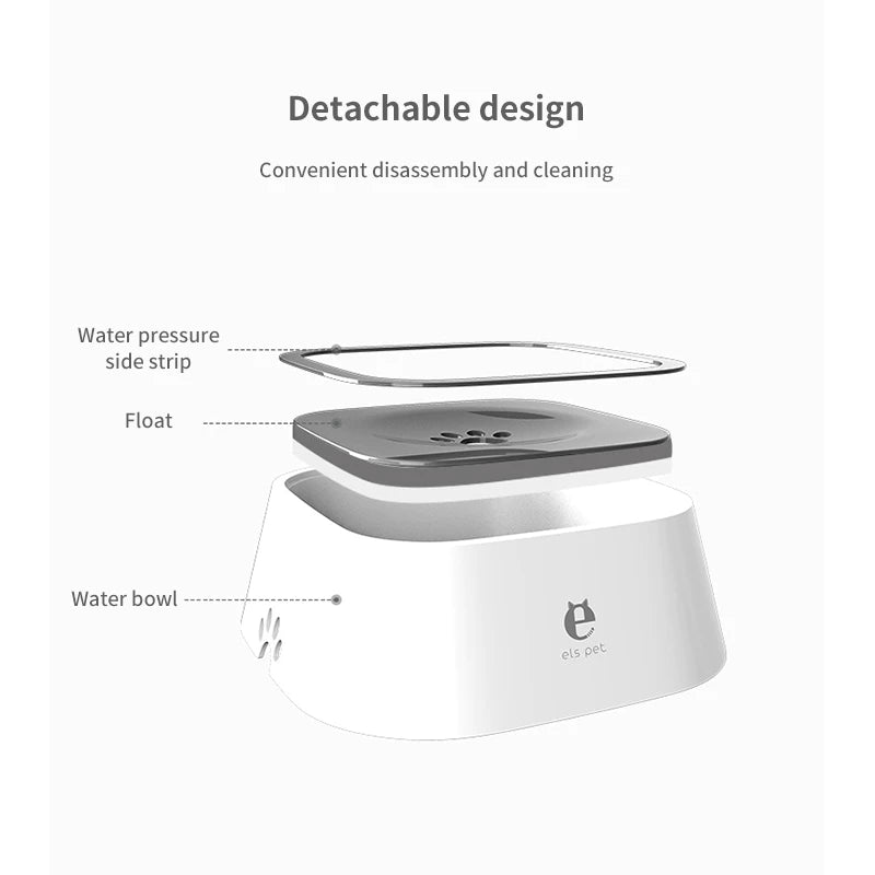 PetTime dog drinking bowl with a stainless steel bowl and colorful plastic base, perfect for hydration during walks or at home.