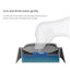 PetTime dog drinking bowl with stainless steel bowl and colorful plastic base, suitable for pets to drink comfortably.