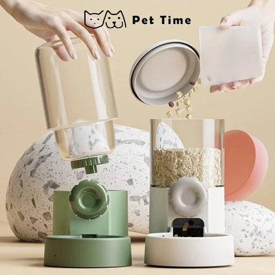 PetTime Pet Automatic Hanging Cage Water Dispenser with clear water container and attachment for bird or small animal cages