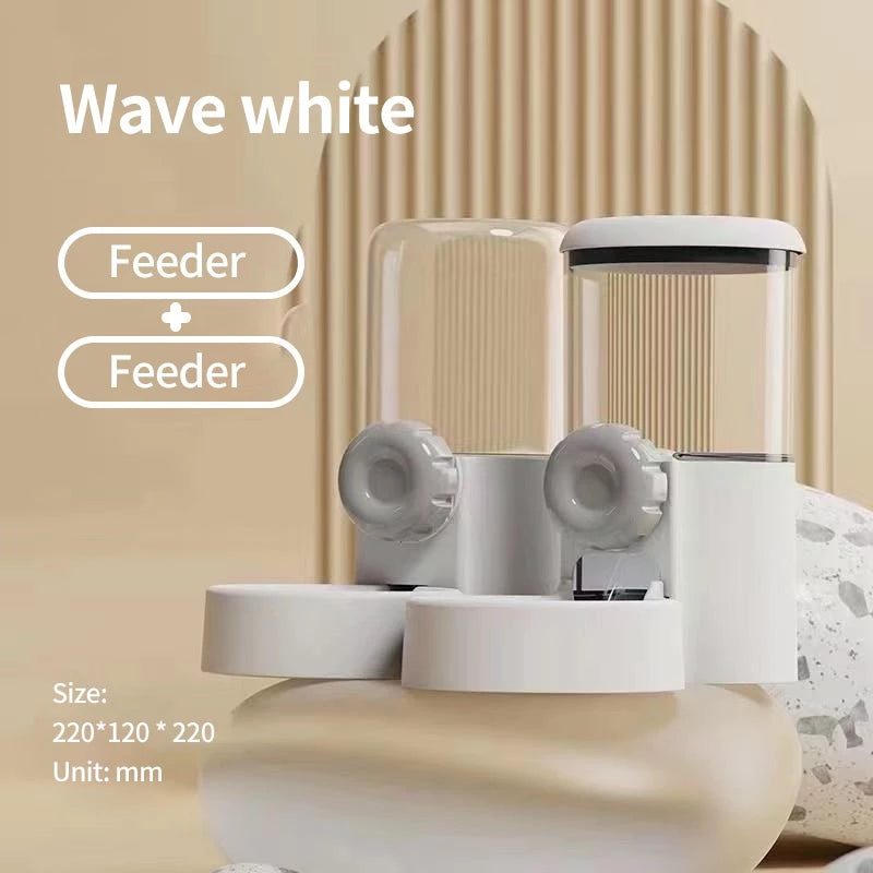 PetTime automatic hanging cage water dispenser for pets, with a clear plastic water reservoir and hanging attachment.