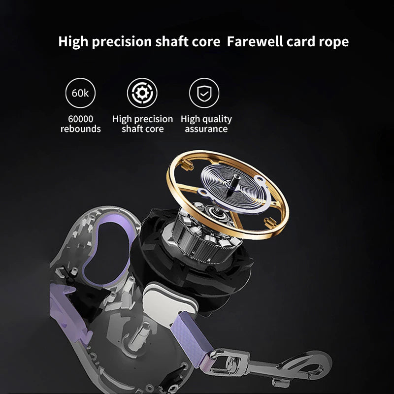 PetTime dog traction rope with automatic telescopic light, designed for outdoor walking and enhanced visibility.