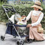 PetTime Kitty Teddy Outdoors foldable pet stroller with mesh sides and adjustable handle for easy outdoor walks with cats or small pets.