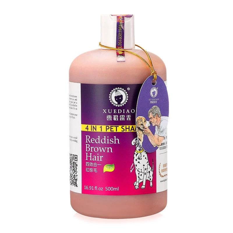 PetTime XUEDIAO dog hair care shower gel with soothing formula for gentle skin cleansing and grooming.