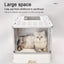 （Pet Time）Fully enclosed cat litter box toilet anti-splash large deodorant drawer-type bedpan foldable