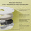 PetTime multifunctional automatic water dispenser for pets, showing a sleek design with water flowing into a bowl.