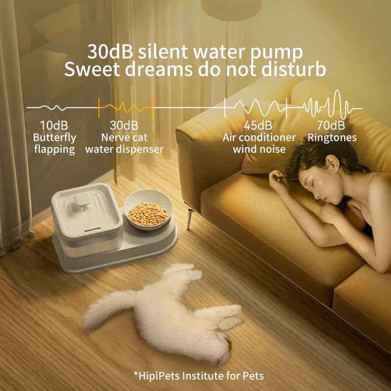 PetTime multifunctional automatic water dispenser for pets, showing the sleek design and water reservoir in use.