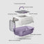Portable PetTime cat cage with secure door and ventilation, designed for easy transport and safe containment of cats.