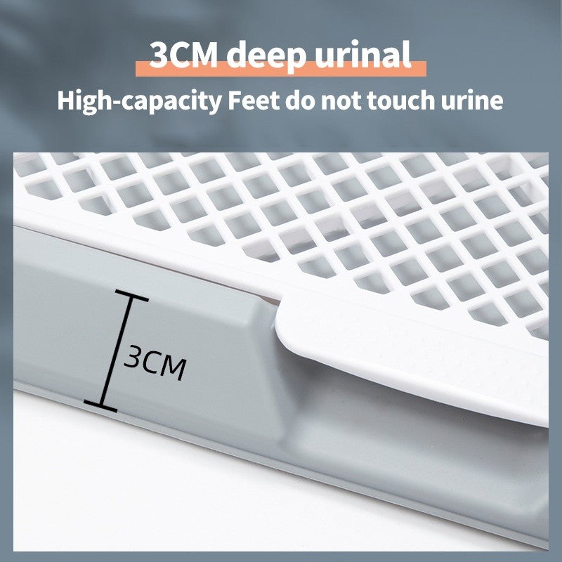（Pet Time）Dog toilet pee tray Double layer large and small high guardrail dog bedpan splash proof pet toilet