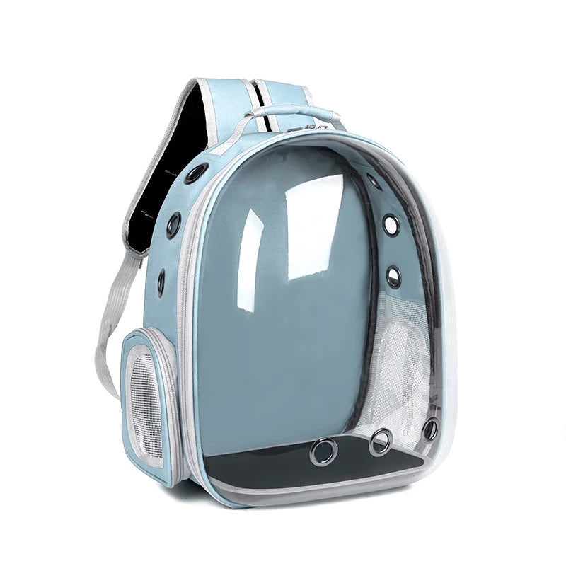 PetTime Pet space capsule portable bag for pets, compact carrier with transparent design and secure zipper closure.