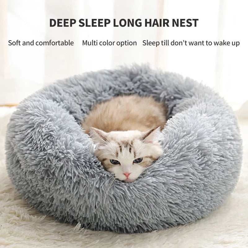 PetTime plush pet nest mattress with soft, cozy fabric and cushioned edges for dogs and cats to rest comfortably.