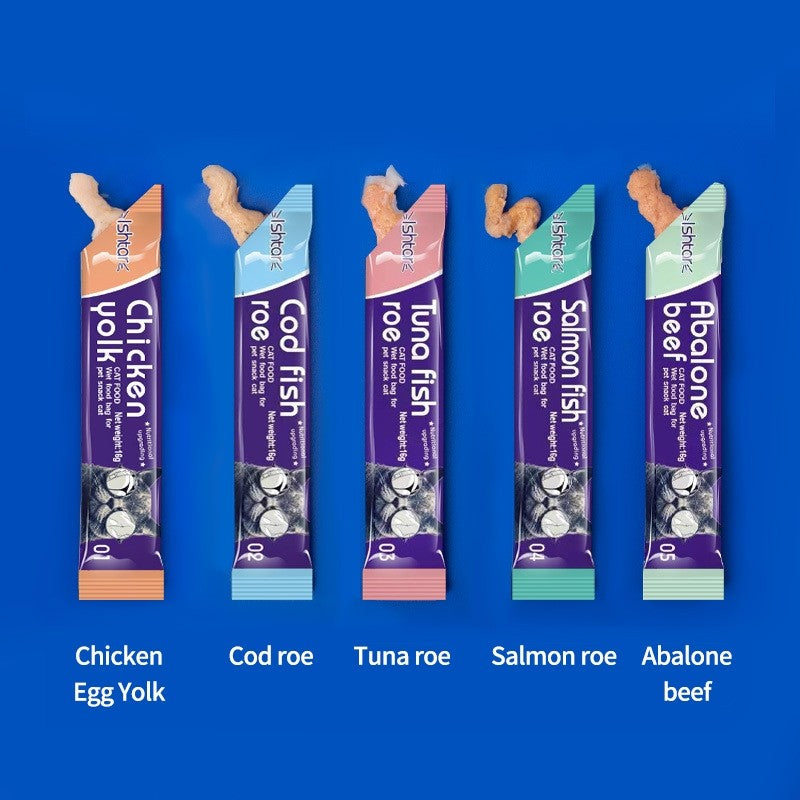 （Pet Time）Ishtar Cat Nutritional Snack Stick Weight Gain Supplement for Adult & Kitten Cats 16g