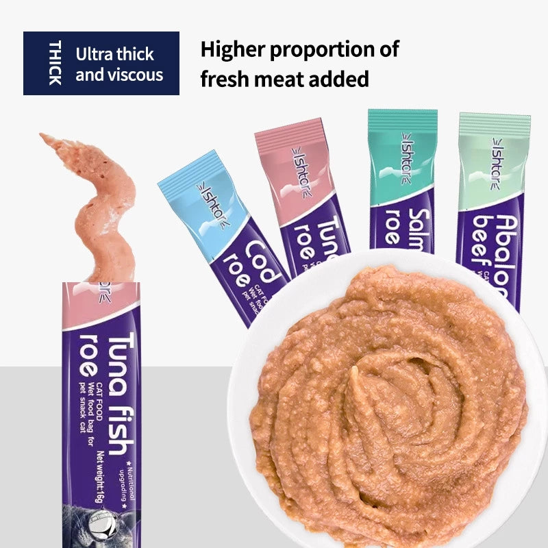 PetTime Ishtar Cat Nutritional Snack Stick, a healthy cat treat with natural ingredients, shown in the image.