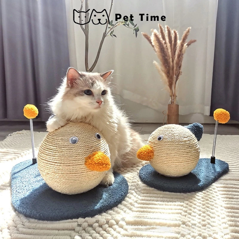 PetTime cat grabbing ball frame toy with colorful ball and frame for interactive play and entertainment.