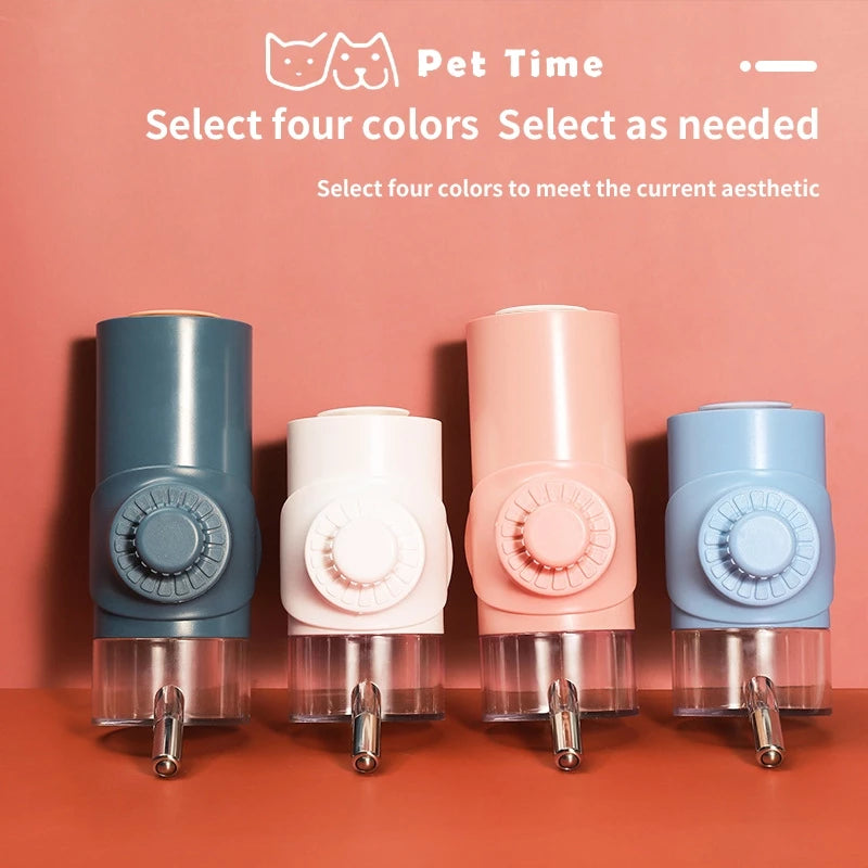 PetTime automatic pet hanging water dispenser with clear water reservoir and hanging hook for easy hydration.