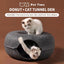 （Pet Time）Felt cat nest four seasons universal donut tunnel removable and washable round semi-enclosed cat nest