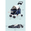 （Pet Time）Kitty Teddy outdoors Pet Stroller Foldable Dog Cat Carrier 4 Wheel Lightweight Trolley Foldable Pet Stroller