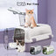 PetTime portable cat cage with secure door and ventilation, ideal for travel and safe indoor containment.