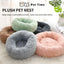 PetTime plush pet nest mattress for dogs and cats, soft and cozy bedding with cushioned edges for comfort.