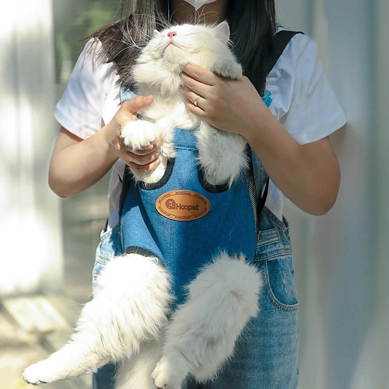 PetTime pet carrier backpack with mesh windows and adjustable straps, designed for comfortable outdoor travel with pets.