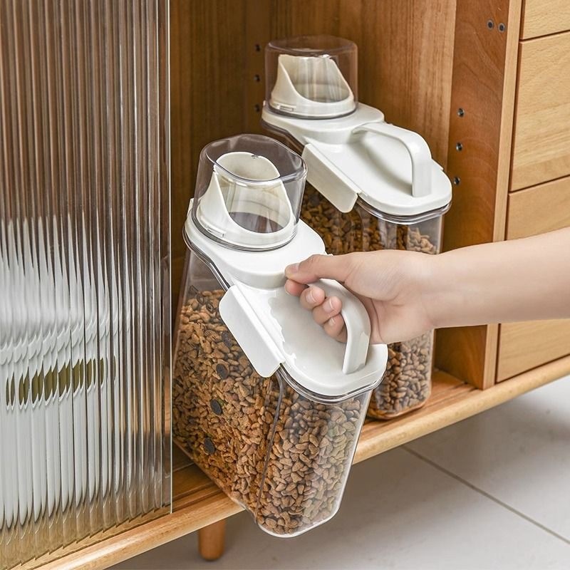 （Pet Time）Cat food storage bucket Dog food sealed bucket Moisture resistant grain storage bucket Sealed pet food bucket