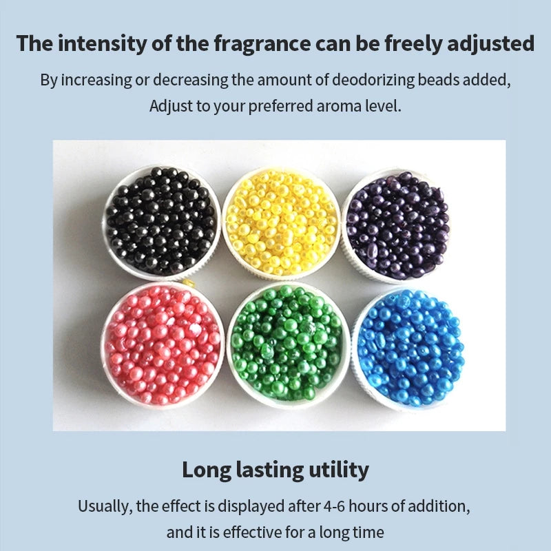 PetTime cat litter deodorizing beads in a container, designed to control odor and keep litter boxes fresh.