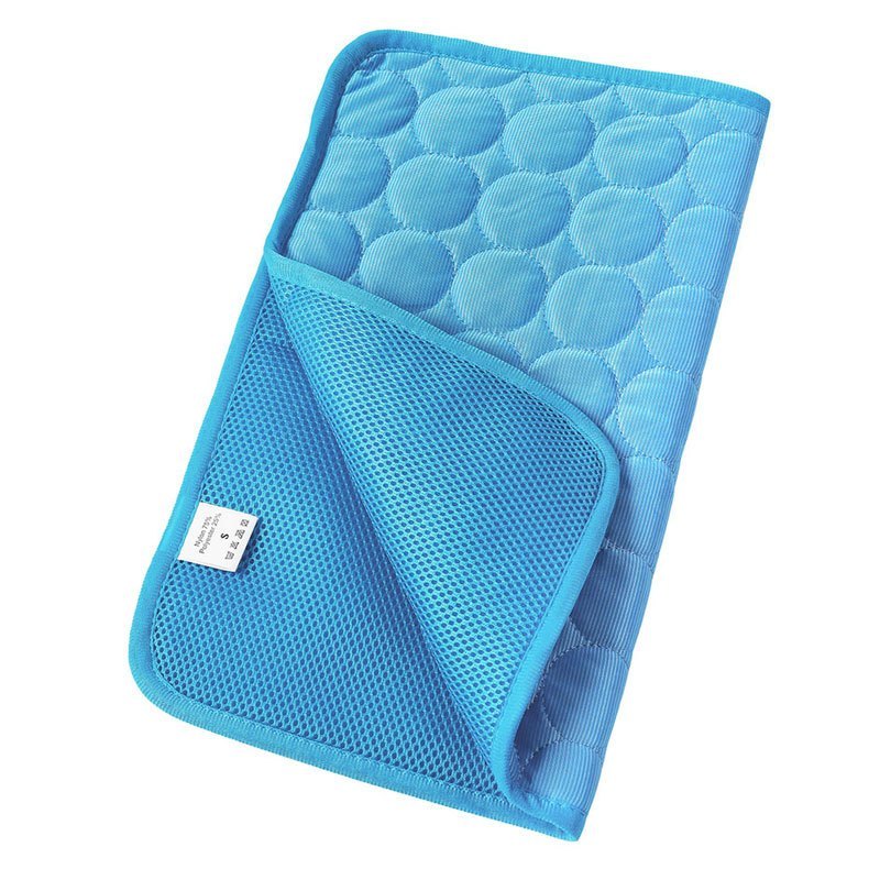 （Pet Time）Cooling Pet Summer Ice Silk Mat for Cats and Dogs, Soft Sofa Cushion Cold Sensation Nest Pad