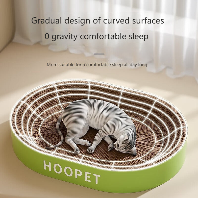 (Pet Time）Cat scratch board nest Wear resistant and non shedding corrugated paper cat scratch board Cat paw grinding