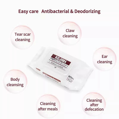 （Pet Time）KOJIMA Pet Cleaning Series Alcohol-free Pet wipes丨Tear scar cleaning丨Ear cleaning丨Foot cleaning丨Pet Care