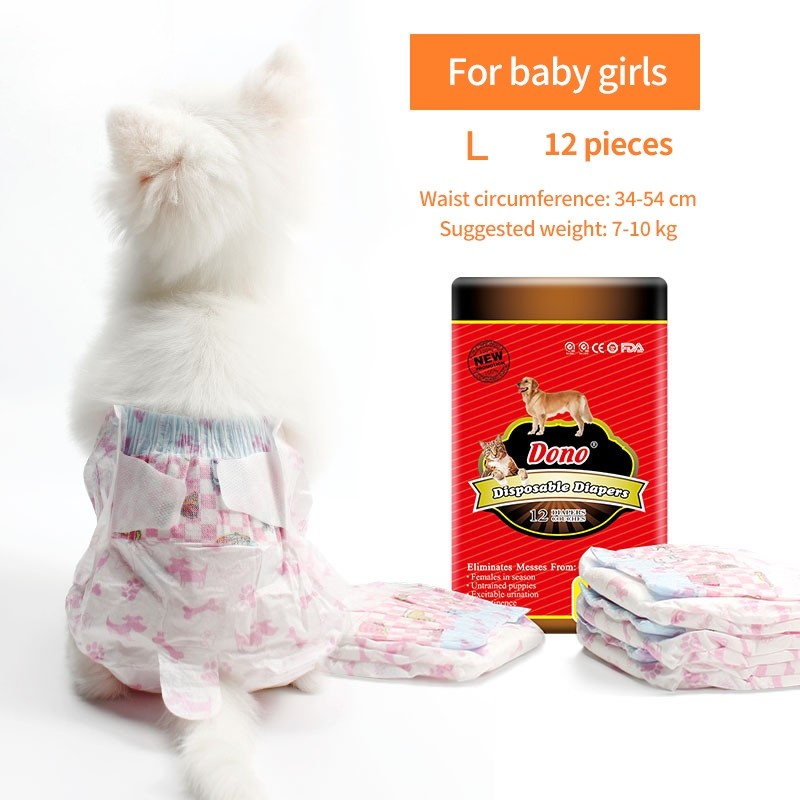 （Pet Time）DONO Dog sanitary pads lightweight and breathable absorbent and leak proof  Pet Disposable Diapers