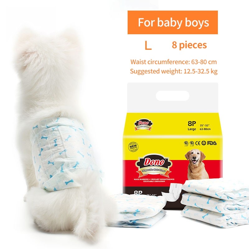（Pet Time）DONO Dog sanitary pads lightweight and breathable absorbent and leak proof  Pet Disposable Diapers