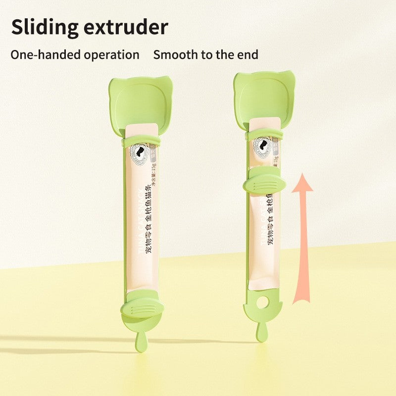 （Pet Time）Pet Cat Treat Spoon | Squeeze Feeding Tool for Cat Treat Paste | Cat Food Scoop & Feeding Accessory