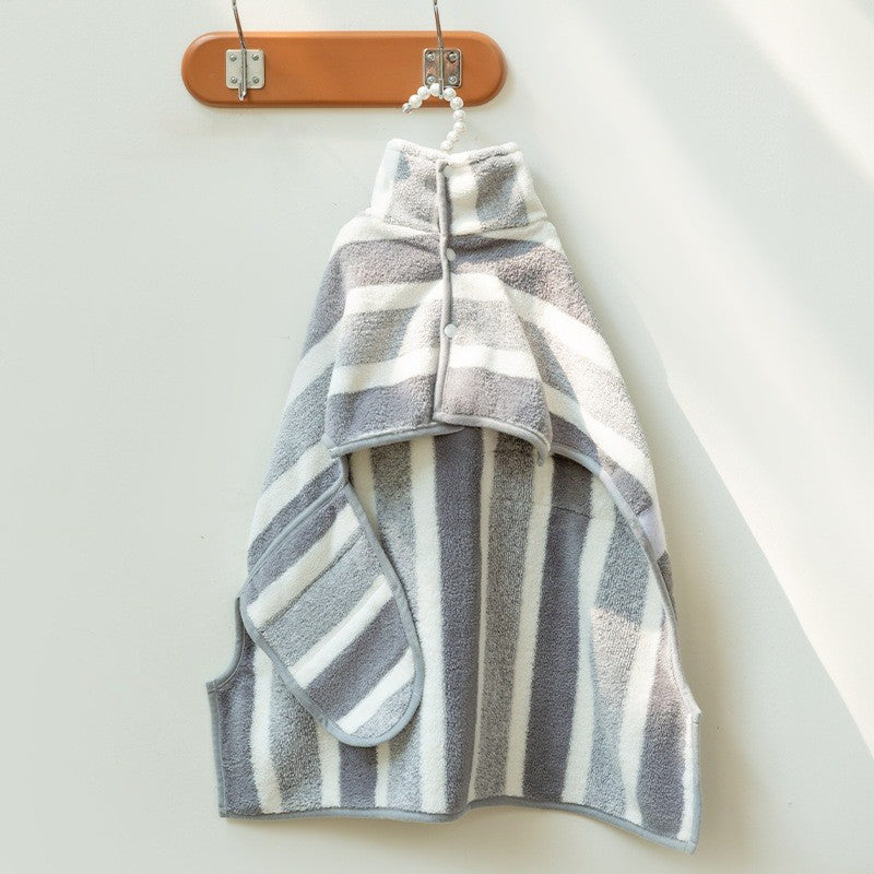 （Pet Time）Pet Bathrobe Towel Full-Wrap Dog Cat Bathrobe Quick-Dry Super Absorbent, Soft Pet Bath Towel