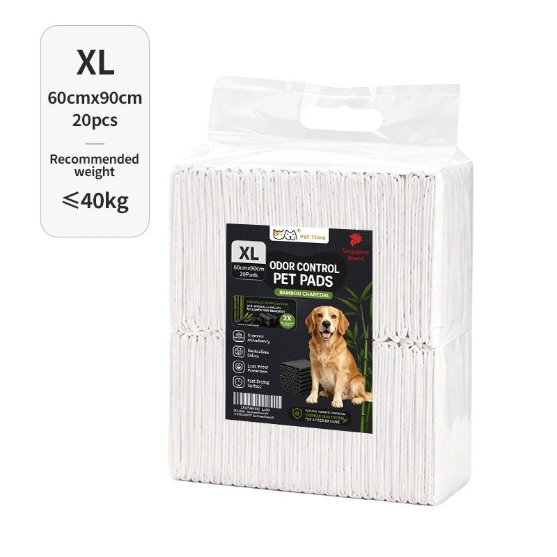 （Pet Time）Pet Training Pads Disposable Pet Activated Carbon Urine Pads Dog bamboo charcoal deodorizing pad