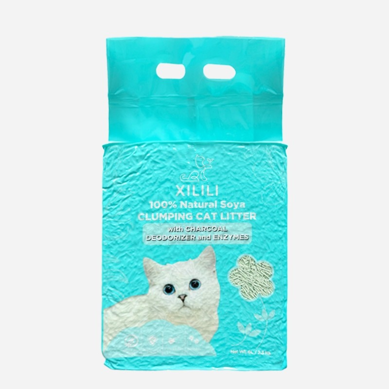 （Pet Time）100% Natural Food-Grade Soybean Cat Litter 2.3kg Low Dust 0.4% 1.5mm Fine Granules Flushable Deodorizing