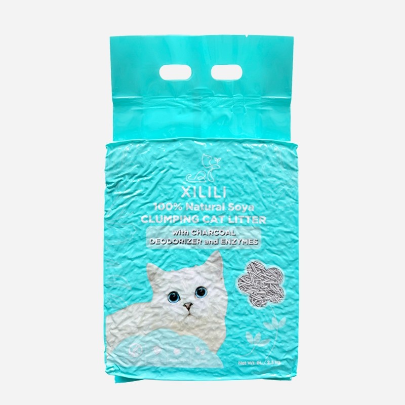 （Pet Time）100% Natural Food-Grade Soybean Cat Litter 2.3kg Low Dust 0.4% 1.5mm Fine Granules Flushable Deodorizing
