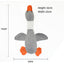 PetTime dog squeaky plush chew toy shaped like a duck, soft and durable for playful chewing and squeaking fun.
