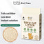 PetTime Tofu Cat Litter 1.8kg with deodorising and low dust features, shown in a cat house setting.
